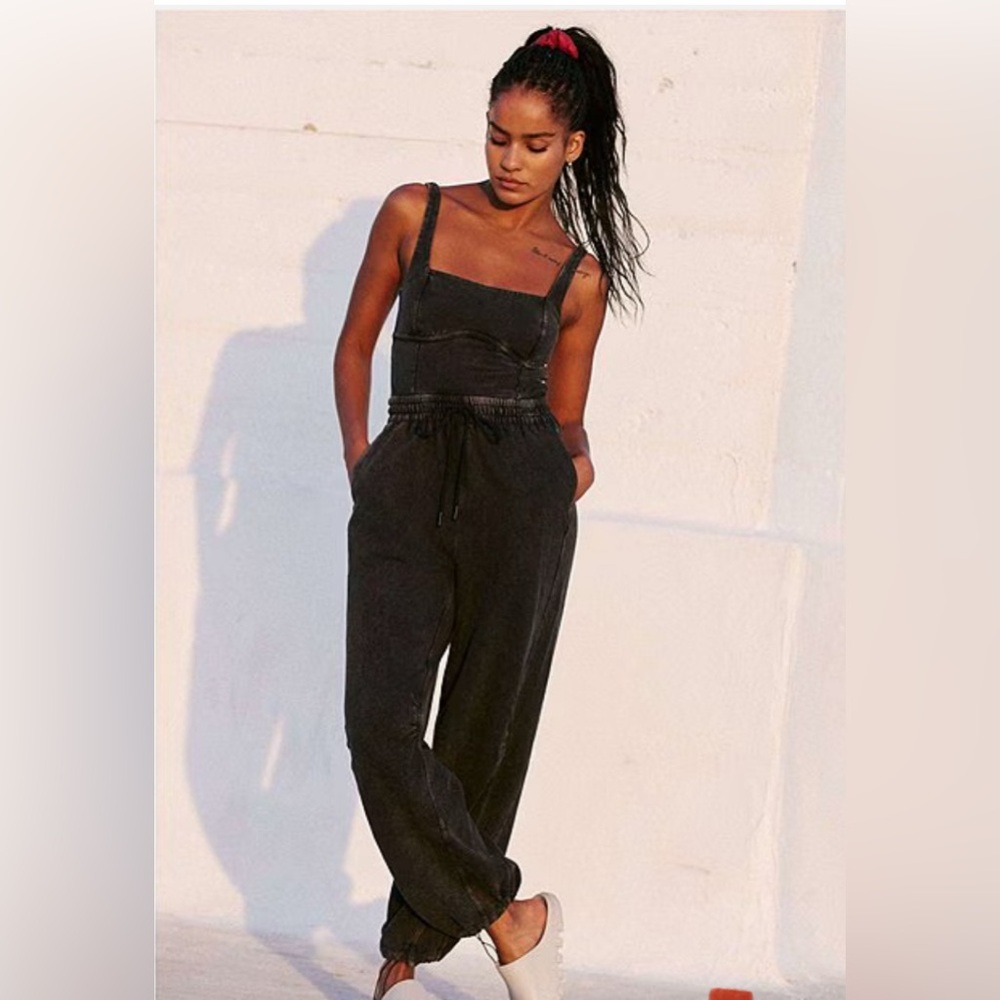 Free people, inbound onesie in color, black